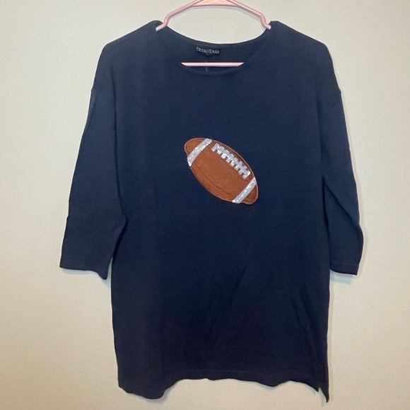 Sweaters - NWT Bua Bua Blue Football Sweater Size Small